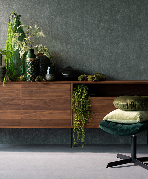 1727 - ton-sur-ton groen met bruin interieur - m