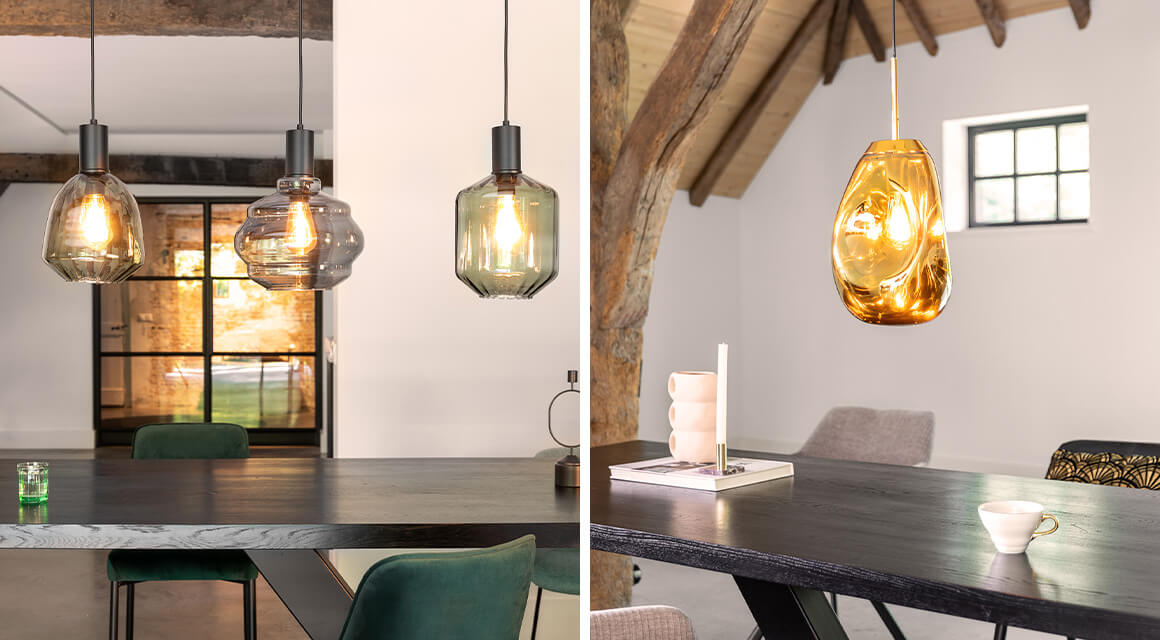 Blog - lampen boven eettafel - desktop 1 tweeluik