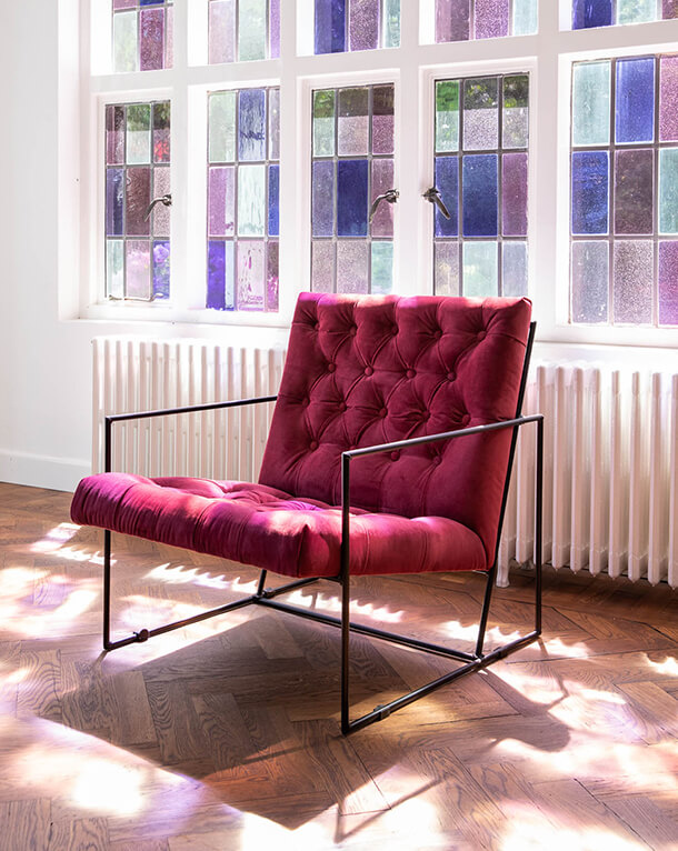 1811_M bordeaux rode stoel velvet
