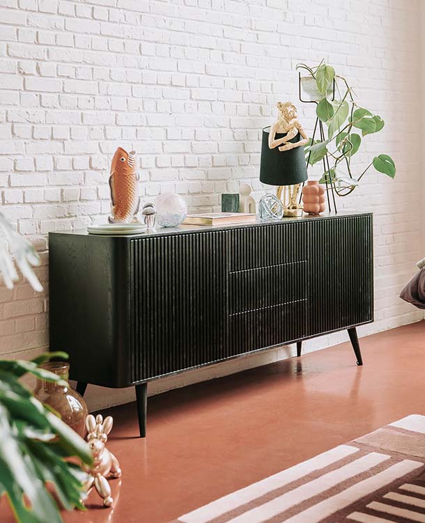 retro dressoir zwart