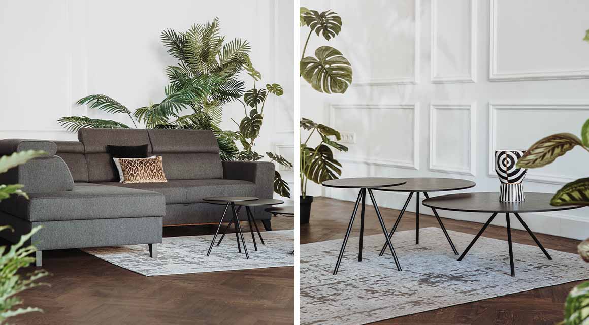 salontafel sets zwart modern 2970