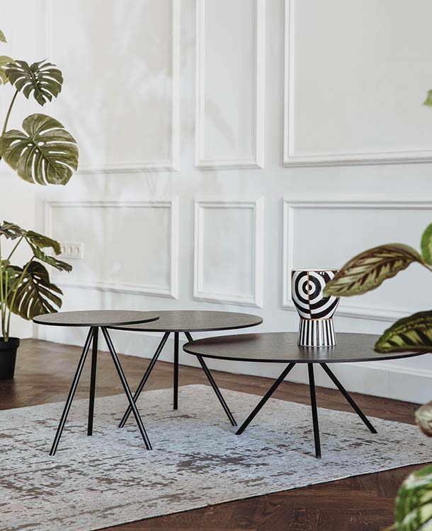 zwarte salontafel sets modern 2971