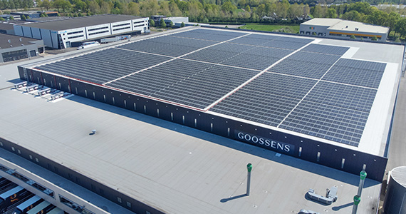 Goossens werkt aan net-zero operatie: inmiddels 6.228 panelen op warehouse