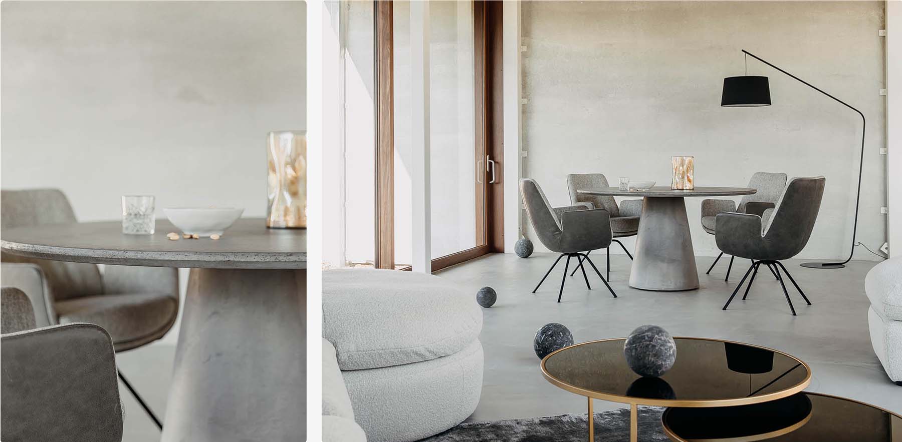 eetkamer inspiratie ronde meubels