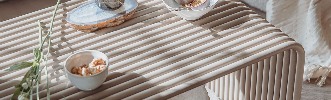 Beige salontafel