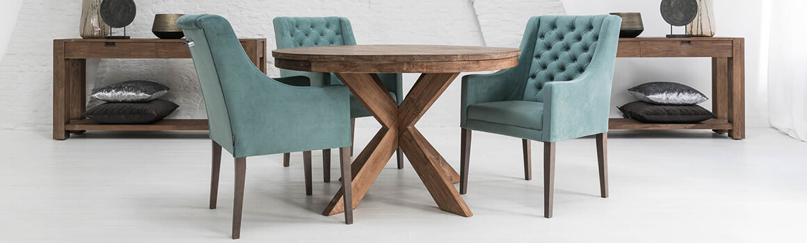 ronde glazen eettafel