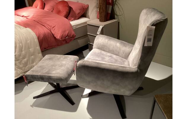 Goossens fauteuil genisa peer grijs stof - 0100850467_2025-11-26-17