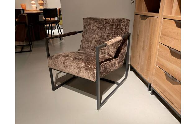 Goossens excellent fauteuil kick rotterdam bruin stof - 0100898740_2026-07-01-11