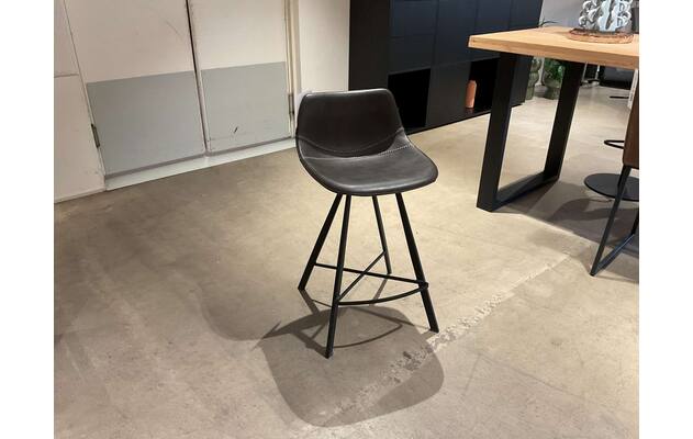 Goossens barstoel point laag zevenaar grijs kunstleer - 0100914622_2026-08-13-17