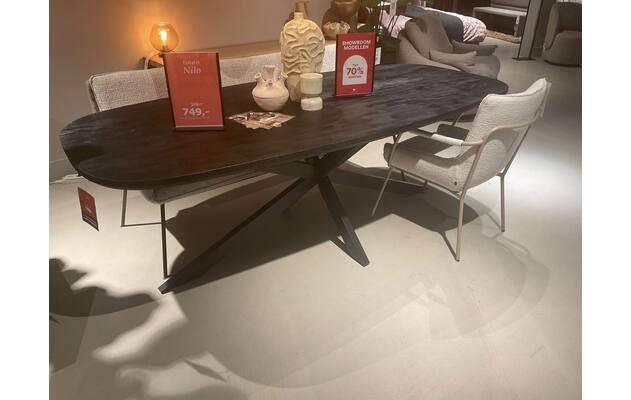 Goossens eettafel nilo waalwijk zwart mango - 0100914632_2026-08-13-17