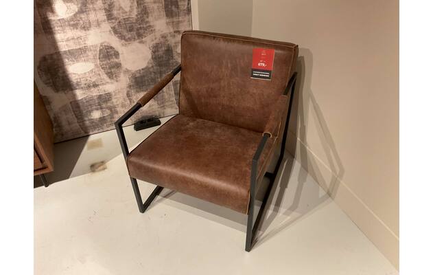 Goossens excellent fauteuil kick heerlen bruin leer - 0100914738_2026-08-14-17