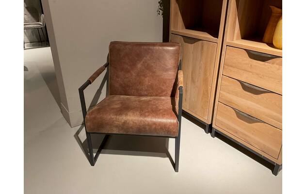 Goossens excellent fauteuil kick rotterdam bruin leer - 0100914739_2026-08-14-13