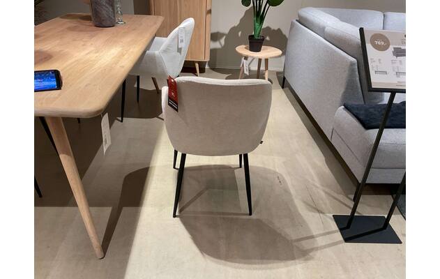 Goossens basic eetkamerstoel anne zevenaar beige stof - 0100914767_2026-08-15-17