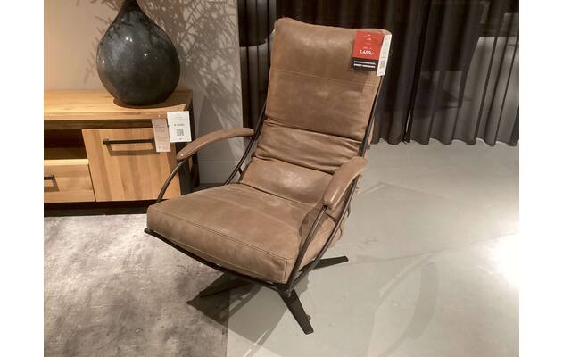 Goossens excellent fauteuil hocker job groningen bruin leer - 0100915084_2026-08-17-09