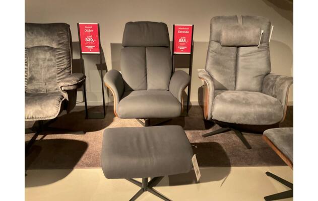 Goossens fauteuil en hocker saranda nuenen bruin micro leer - 0100915582_2026-08-21-17