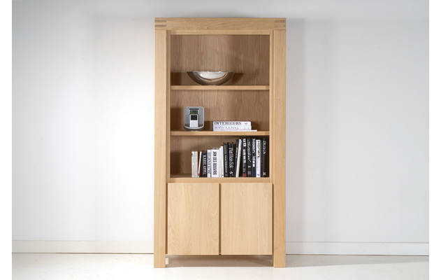 Goossens boekenkast clear blank eiken - 8080042