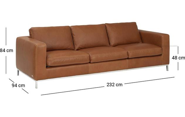 Goossens excellent zitbank massimo bruin leer - 8091229-99