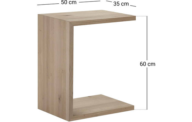 Goossens bijzettafel quinze onbewerkt eiken - 8110032-99