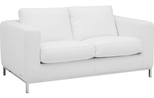 Goossens excellent zitbank massimo wit leer - 8120970-02
