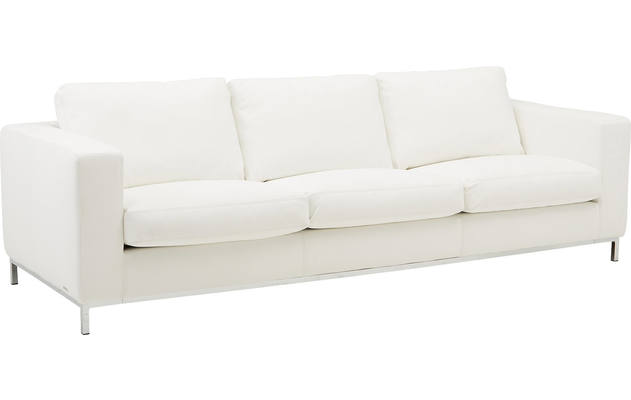 Goossens excellent zitbank massimo wit leer - 8121490-02