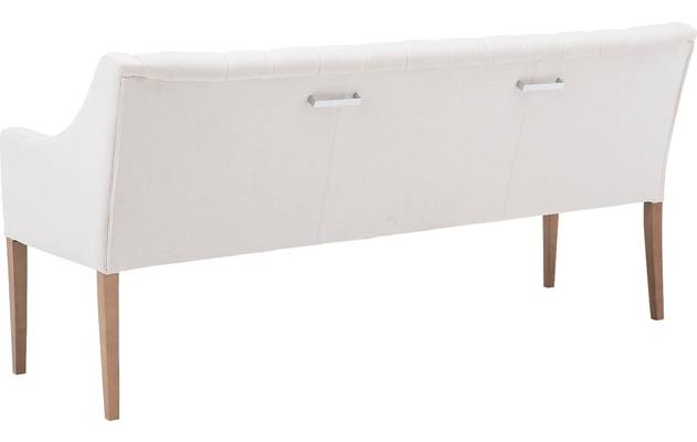 Goossens eetkamerbank pearl wit stof - 8121736-02