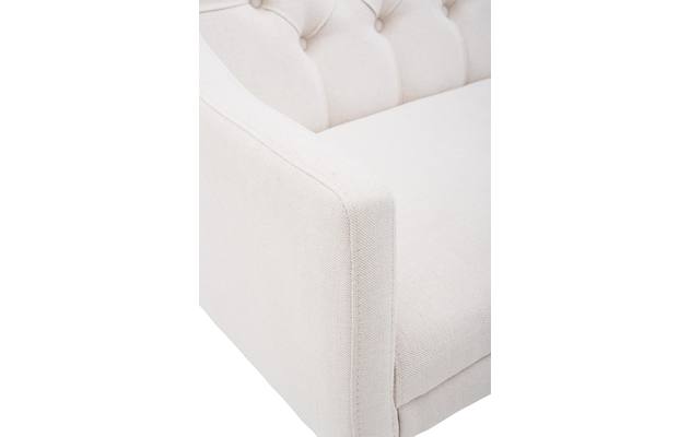 Goossens eetkamerbank pearl wit stof - 8121736-05