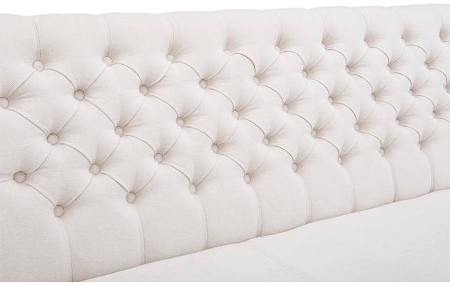 Goossens eetkamerbank pearl wit stof - 8121736-07
