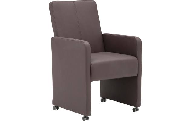 Goossens eetkamerstoel rivas bruin kunstleer - 8121829-02