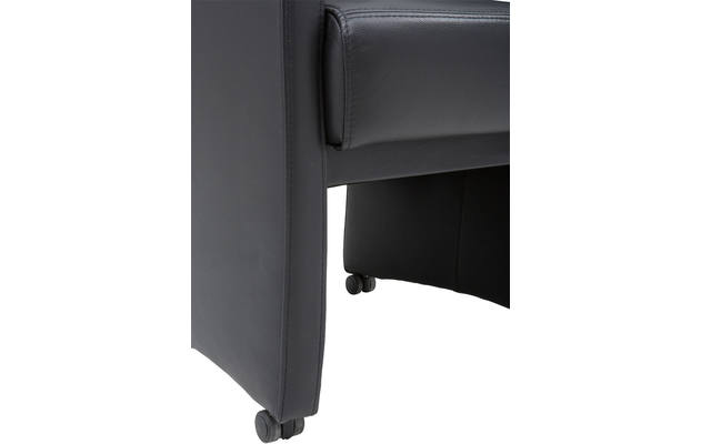 Goossens excellent eetkamerstoel riva zwart kunstleer - 8122394-05