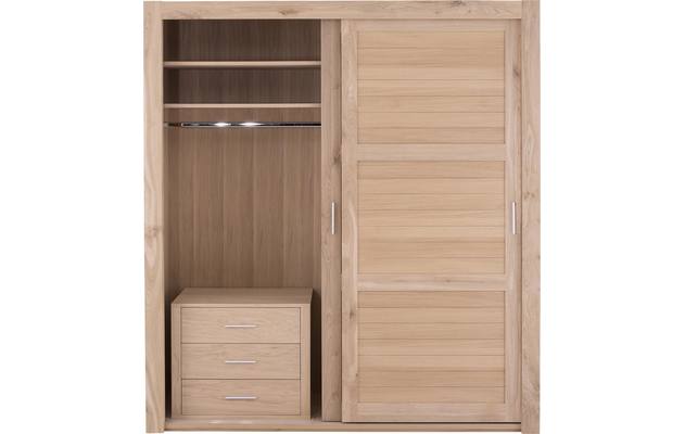 Goossens excellent kledingkast duo stripe onbewerkt eiken - 8131679-03