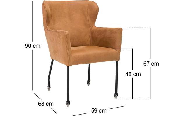 Goossens excellent eetkamerstoel leogang bruin leer - 8140504-99