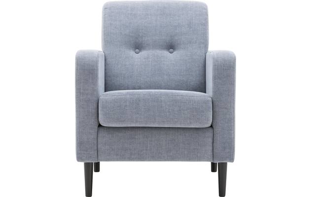 Goossens fauteuil hipp blauw stof - 8140540-02