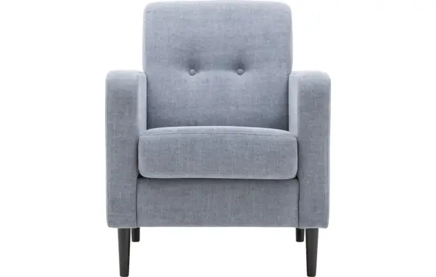 Goossens fauteuil hipp blauw stof - 8140540-02