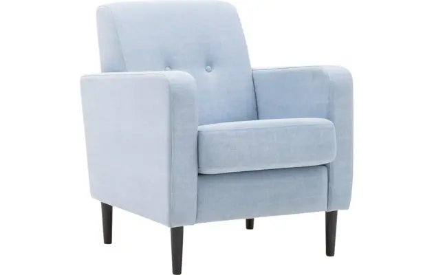 Goossens fauteuil hipp blauw stof - 8140541-01