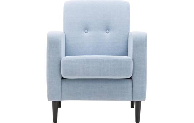 Goossens fauteuil hipp blauw stof - 8140541-02