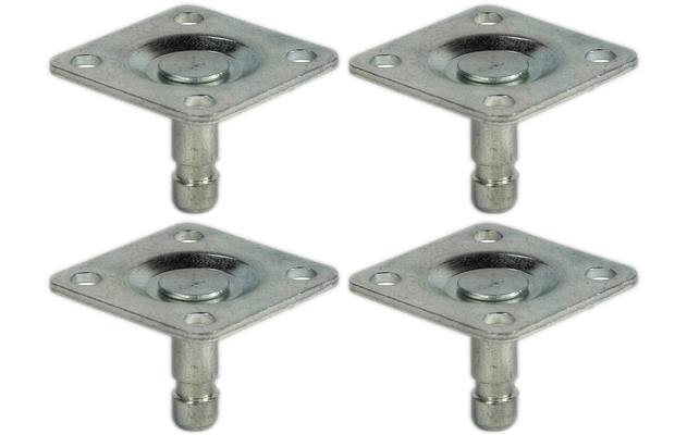 Goossens set van 4 wieltjes zwart kunststof - 8150544-04