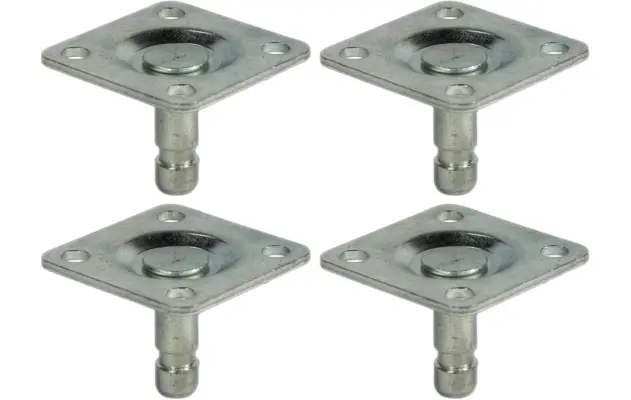 Goossens set van 4 wieltjes zwart kunststof - 8150544-04