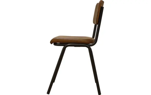 Goossens eetkamerstoel chaplin bruin leer - 8150555-02