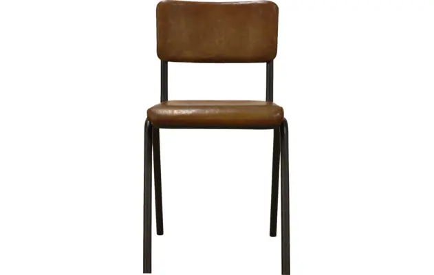 Goossens eetkamerstoel chaplin bruin leer - 8150555-03