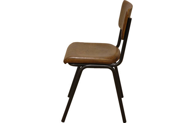 Goossens eetkamerstoel chaplin bruin leer - 8150555-05