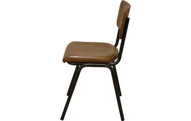 Goossens eetkamerstoel chaplin bruin leer - 8150555-05