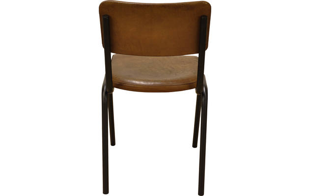 Goossens eetkamerstoel chaplin bruin leer - 8150555-06