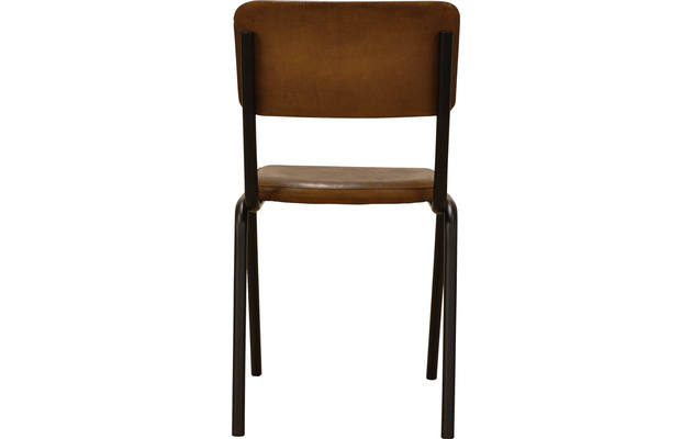 Goossens eetkamerstoel chaplin bruin leer - 8150555-07