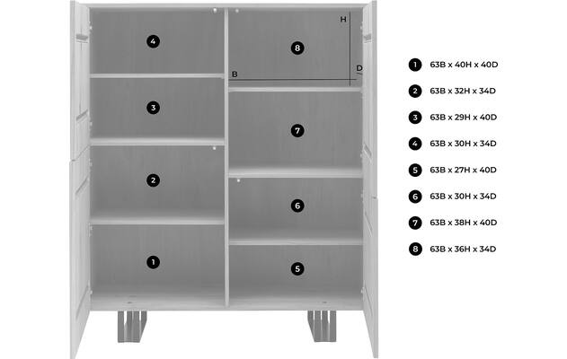 Goossens opbergkast luuk blank eiken - 8160250-goossens-luuk-opbergkast-eiken-50