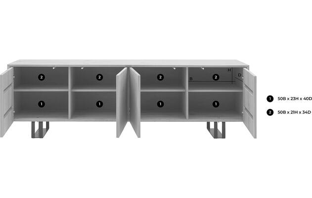 Goossens dressoir luuk onbewerkt eiken - 8160253-goossens-luuk-dressoir-eiken-50