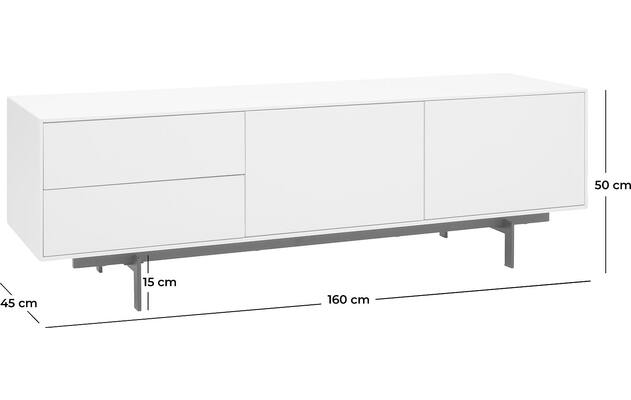 Goossens basic tv meubel verona wit mdf - 8160592-goossens-basic-verona-tv-meubel-wit-50