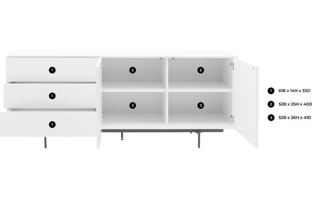 Goossens basic dressoir verona wit mdf - 8160593-goossens-basic-verona-dressoir-50