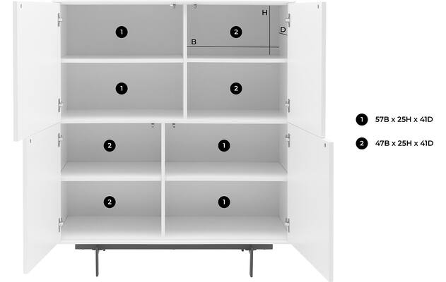 Goossens basic opbergkast verona wit mdf - 8160594-goossens-basic-verona-opbergkast-51