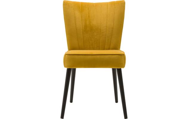 Goossens eetkamerstoel rob geel stof - 8160697-02