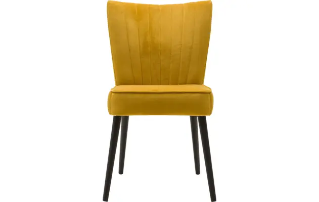Goossens eetkamerstoel rob geel stof - 8160697-02